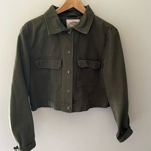 Cropped Green Jacket